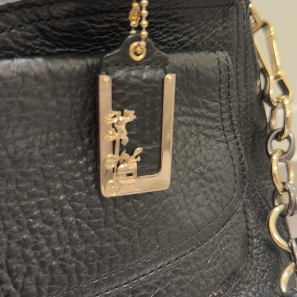 Coach Madison Handbag with Pebbled Black Leather - Picture 5 of 12